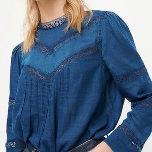 🖤 J. Crew Mock Neck Blouse